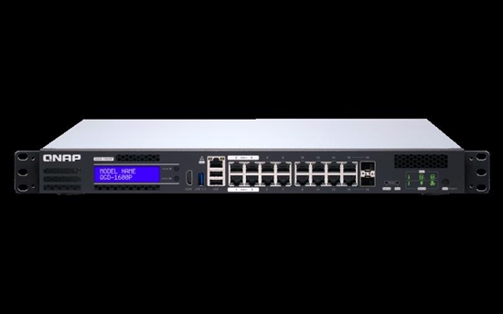 Picture of QNAP QGD-1600P Managed Gigabit Ethernet (10/100/1000) Power over Ethernet (PoE) 1U Black, Grey