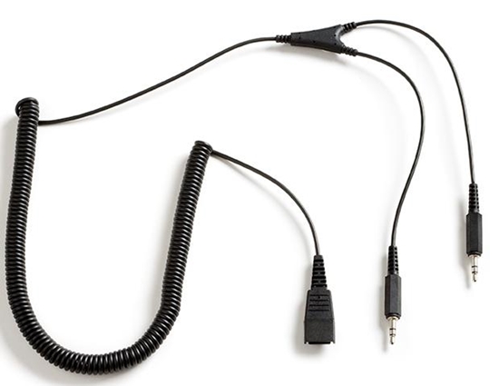 Picture of Jabra PC cord - QD to 2x3_5mm