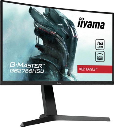 Picture of iiyama G-MASTER Red Eagle GB2766HSU-B1 - LED monitor - curved - 27" - 1920 x 1080 Full HD (1080p) @ 165 Hz - VA - 250 cd / m² - 3000:1 - 1 ms - 2xHDMI, DisplayPort - speakers - matte black