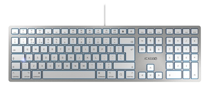 Attēls no CHERRY KC 6000 SLIM FOR MAC Corded Keyboard, Silver/White, USB (QWERTY - UK)