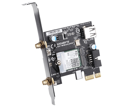 Attēls no Gigabyte GC-WBAX200 network card Internal WLAN / Bluetooth 2400 Mbit/s