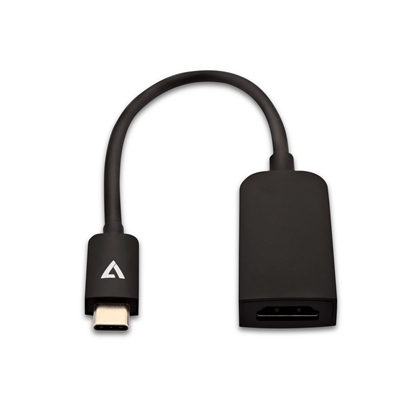 Picture of V7 Black USB Video Card USB-C Male to HDMI Female Slim