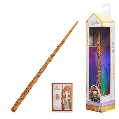 Изображение Wizarding World Harry Potter, 12-inch Spellbinding Hermione Granger Magic Wand with Collectible Spell Card, Kids Toys for Ages 6 and up