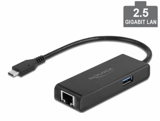 Picture of Delock USB Type-C™ Adapter to 2.5 Gigabit LAN with USB Type-A female