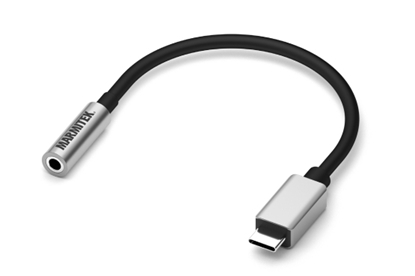 Picture of Marmitek 08374 mobile phone cable Black, Silver 0.15 m USB C 3.5mm