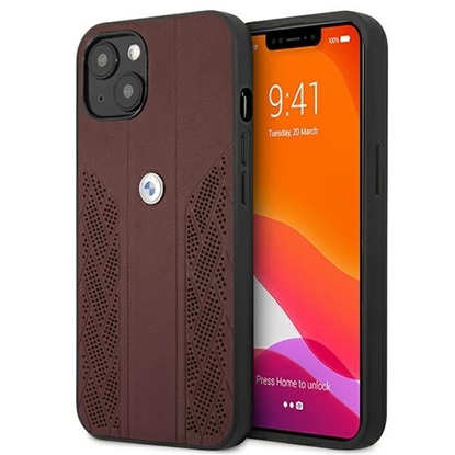 Изображение BMW BMHCP13SRSPPR Leather Back Case For Apple iPhone 13 Mini