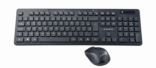 Picture of Gembird KBS-WCH-03 keyboard Mouse included Universal RF Wireless + USB QWERTY English Black