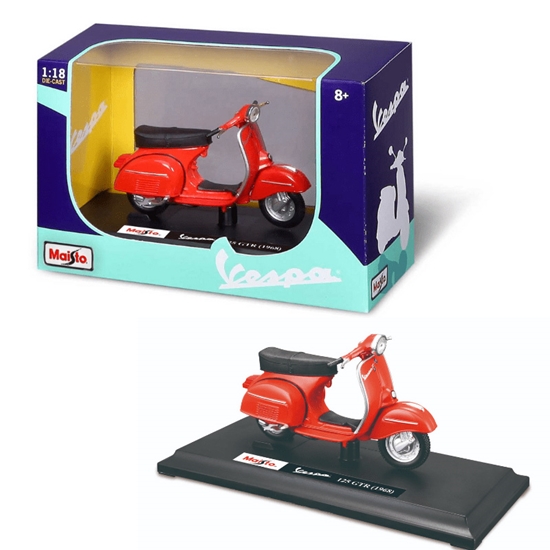 Изображение Rot. Skūteris Maisto Vespa 1:18 ar statīvu