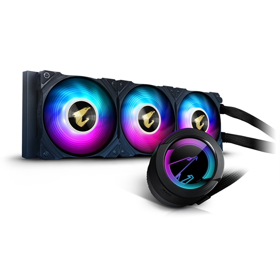 Изображение Gigabyte AORUS WATERFORCE 360 Processor All-in-one liquid cooler 12 cm Black