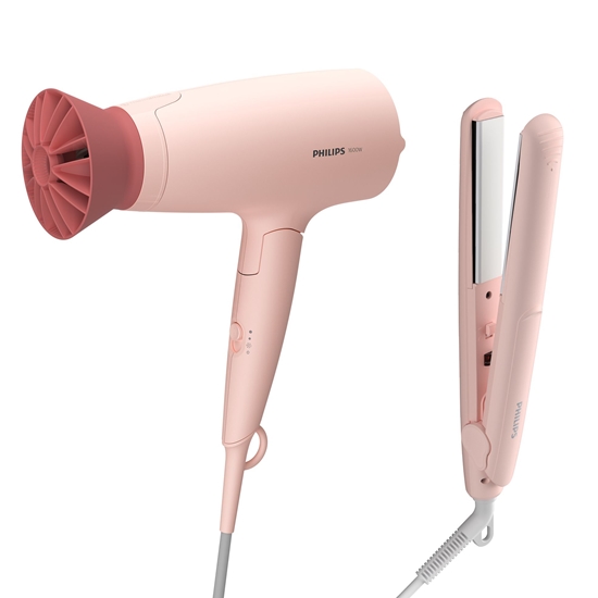 Picture of Philips 3000 series BHP398/00 hair styling tool Hair styling kit Warm Pink 1600 W