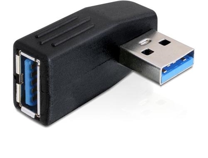 Attēls no Delock Adapter USB 3.0 male-female angled 90° horizontal