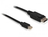 Picture of Delock Cable Mini Displayport 1.2 male  Displayport male 4K 1.0 m