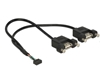 Picture of Delock Cable USB 2.0 pin header female 2.00 mm 10 pin - 2 x USB 2.0 Type-A female panel-mount 25 cm