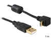 Изображение Delock Cable USB-A male  USB micro-B male angled 90 up  down, 1m