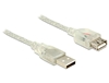 Изображение Delock Extension cable USB 2.0 Type-A male  USB 2.0 Type-A female 2 m transparent