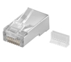 Picture of Goobay 68079 RJ45 plug, CAT 5e STP shielded, transparent