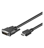 Изображение Goobay | DVI-D/HDMI cable, nickel plated | Black | DVI-D male Single-Link (18+1 pin) | HDMI male (type A) | 2 m