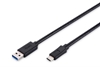 Изображение DIGITUS USB Type-C Anschlusskabel, Type-C - A, 1,8m, schwarz