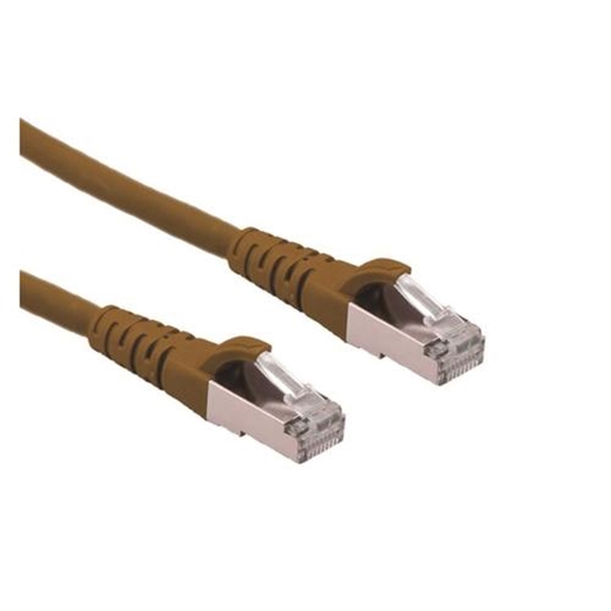 Изображение ROLINE S/FTP Patch Cord Cat.6A, Component Level, LSOH, brown, 15.0 m