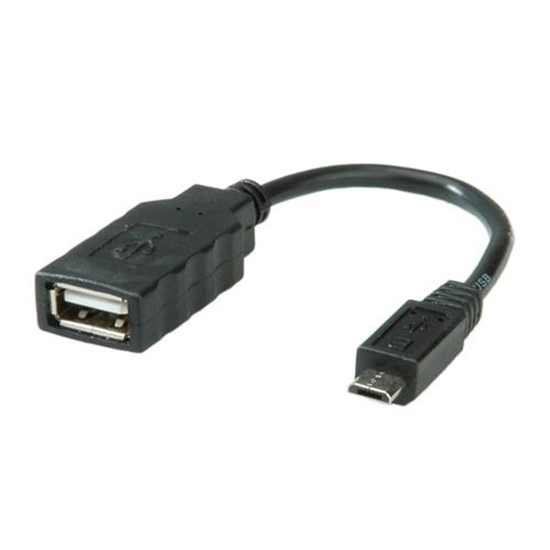 Picture of ROLINE USB 2.0 Cable, USB Type A F - Micro USB B M, OTG 0.15 m