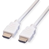 Изображение VALUE HDMI High Speed Cable + Ethernet, M/M, white, 7.5 m