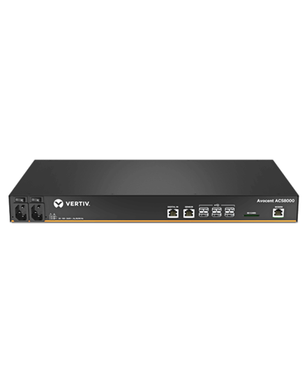 Изображение Vertiv Avocent 8-Port ACS 8000 with single AC Power Supply - ACS8008SAC-404