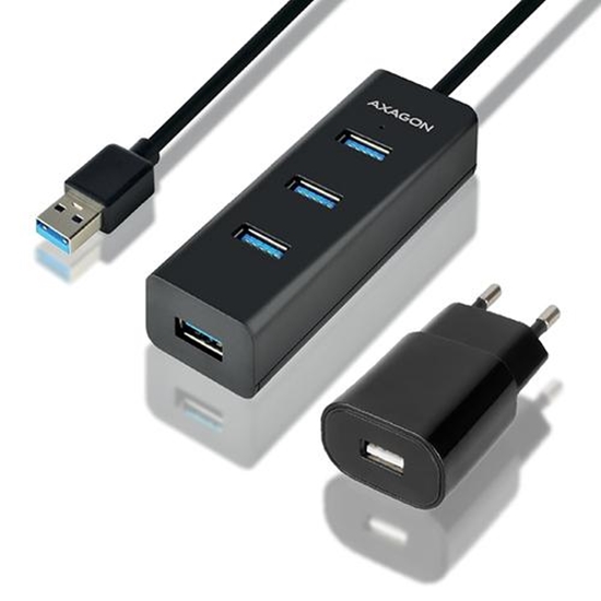 Изображение HUE-S2BP Hub 4-portowy USB 3.2 Gen 1 charging hub 1.2m   kabel, AC adapter