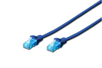 Attēls no Patch cord U/UTP kat.5e PVC 3m Niebieski 