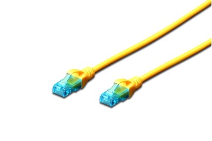 Attēls no Patch cord U/UTP kat.5e PVC 5m Żółty 