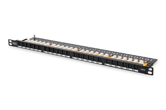 Изображение DIGITUS Patchpanel 0,5HE 24-Port Cat6   ungeschirmt schwarz