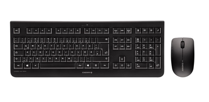 Picture of CHERRY DW 3000 keyboard Mouse included RF Wireless AZERTY French Black