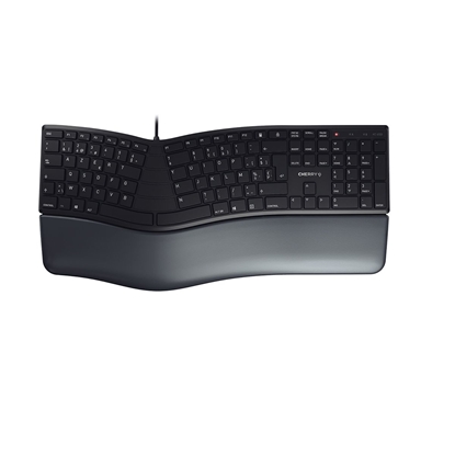 Attēls no CHERRY KC 4500 ERGO keyboard USB AZERTY Belgian Black