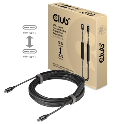 Изображение CLUB3D USB 3.2 Gen2 Type C to C Active Bi-directional Cable 8K60Hz M/M 5m/16.4ft