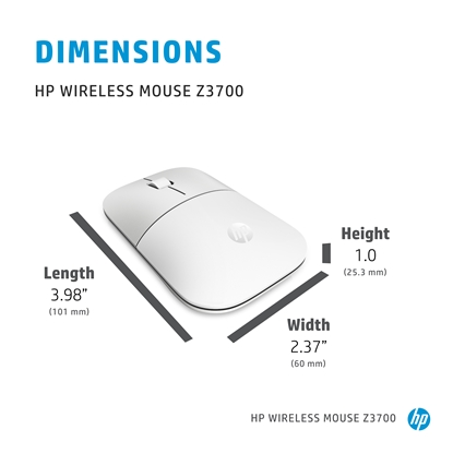 Изображение HP Z3700 Ceramic White Wireless Mouse