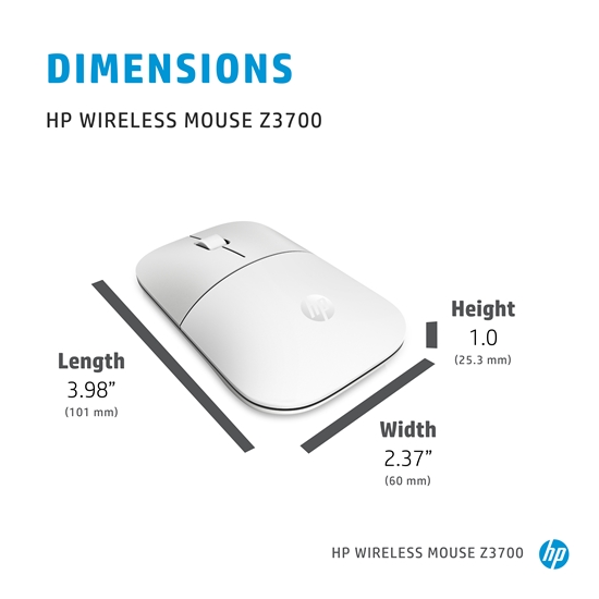 Picture of HP Z3700 Ceramic White Wireless Mouse