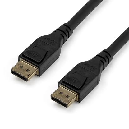 Picture of StarTech.com 5 m VESA Certified DisplayPort 1.4 Cable - 8K 60Hz HBR3 HDR - 16 ft Super UHD DisplayPort to DisplayPort Monitor Cord - Ultra HD 4K 120Hz DP 1.4 Slim Video Cable M/M DP Connector