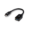 Изображение V7 Black USB Cable USB 3.0 A Female to USB-C Male 0.3m 1ft