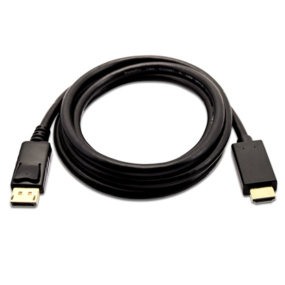 Изображение V7 Black Video Cable DisplayPort Male to HDMI Male 2m 6.6ft