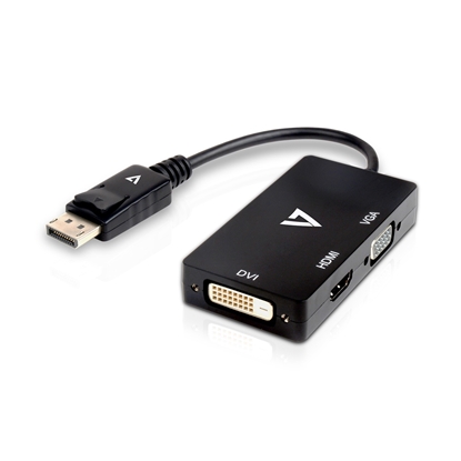 Attēls no V7 DisplayPort Adapter (m) to VGA, HDMI or DVI (f)