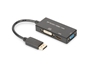 Picture of DIGITUS DisplayPort 3in1 Adapt/ Converter - DP-HDMI+DVI+VGA 20cm