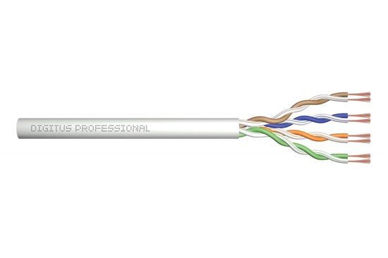 Picture of Kabel teleinformatyczny patchcordowy kat.5e, U/UTP, linka, AWG 26/7, PVC, 305m karton Szary