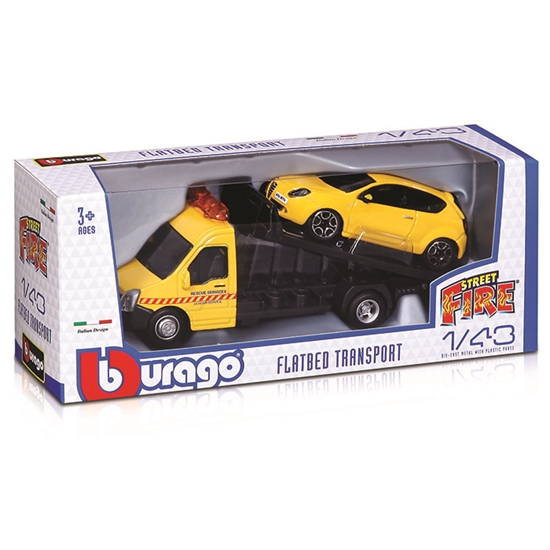 Picture of Rot. Auto Bburago Flatbed 1:43 Street Fire