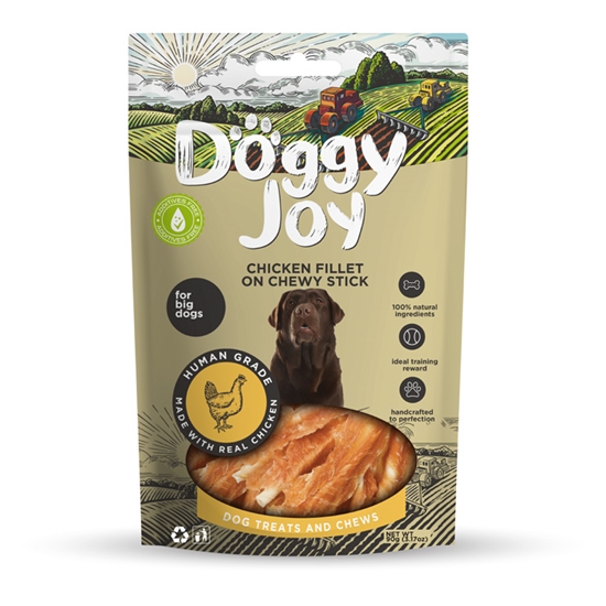 Picture of Gardums suņiem Doggy Joy nūjiņas, vistas filejas 90g