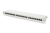 Изображение Panel krosowy (patch panel) 19'' 24x RJ45, kat.6, ekranowany, LSA poziom, prowadnica kabli, pola opisowe, 1U, czarny (kompletny)