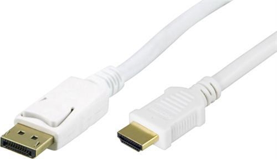 Picture of Deltaco DP-3011 video cable adapter 1 m DisplayPort HDMI Type A (Standard) White