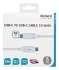 Picture of Deltaco USBC-1126M USB cable 0.5 m USB 3.2 Gen 2 (3.1 Gen 2) White