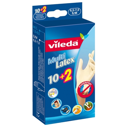 Attēls no Cimdi Vileda Multi Latex 10+2 S/M 1gab.