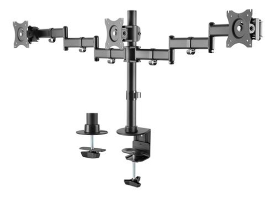 Изображение Deltaco ARM-0301 monitor mount / stand 68.6 cm (27") Clamp/Bolt-through Black