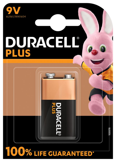 Picture of Duracell | Plus MN1604 | 9V | Alkaline | 1 pc(s)