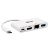 Picture of Tripp Lite U444-06N-H4GU-C USB-C Multiport Adapter - 4K HDMI, USB-A Port, GbE, 60W PD Charging, HDCP, White